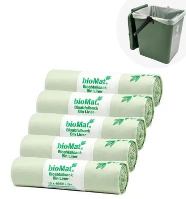 Imagen del producto de Bolsas de basura compostables - 60 litros - 50 unidades - Biodegradables