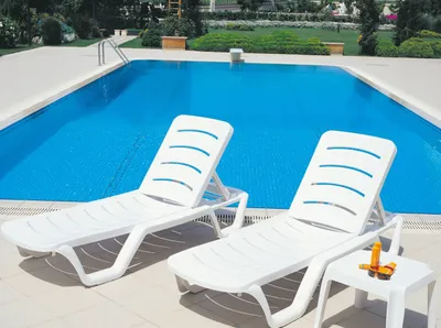 Produktbild von 4er Set Sonnenliege Bahama weiß