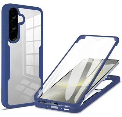 Produktbild von 360 Grad Handyhülle für Samsung Galaxy A37 / A56 / A36 mit Displayschutz Blau