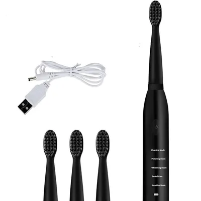 Produktbild von Elektrische Schallzahnbürste mit 5 Modi & Ersatzbürsten – Sonic Zahnbürste, Whitening, Tiefenreinigung, USB wiederaufladbar