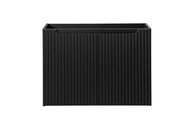 Immagine prodotto di Mobile Bagno 80 Cm Nero Opaco Con Frontale Scanalato 2 Ante
