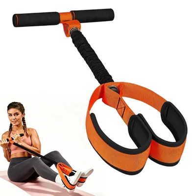 Productafbeelding van Pedaalweerstandsband met handgreep, buiktrainer voor thuis