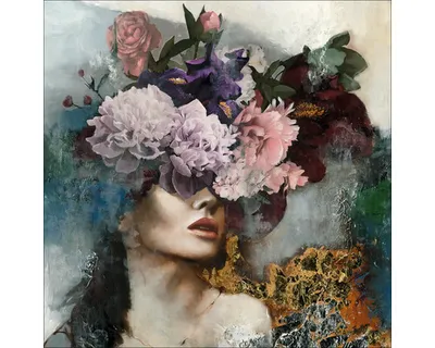 Produktbild von Leinwandbild Original Flower Face VI 40x40 cm