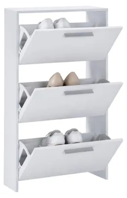 Produktbild von Seggiano - Schuhschrank, 69x28x115h cm Weiß, 3 Ablagen