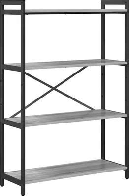 Produktbild von vidaXL Bücherregal 80 x 30 x 120 cm Holzwerkstoff Grau Sonoma