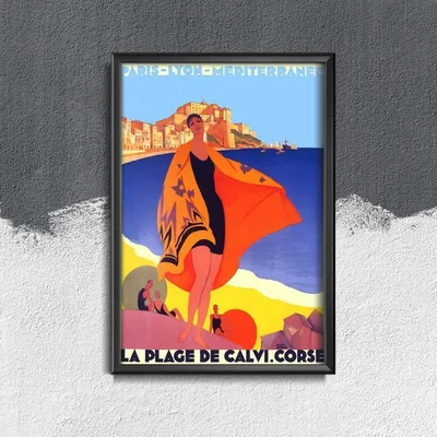 Produktbild von Poster - Canvas - Leinwand - 29,7 cm x 42 cm - Südfrankreich Calvi Korsika