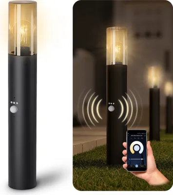 Produktbild von SSC-LUXon VARDA Garten Standleuchte mit Bewegungsmelder & Dämmerungssensor LED Smart Alexa Lampe E27 warmweiß bis kaltweiß Wegeleuchte