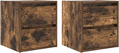 Obrázek produktu pro Nástěnné noční stolky 2 ks kouřový dub 38x34x40 cm