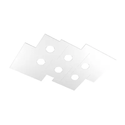 Image de Plaque Métallique Rectangulaire Plafonnier Moderne Blanc 6 Lumières Gx53