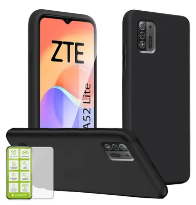 Obrázok produktu pre Pre ZTE Blade A52 Lite Silikónové puzdro + H9 Glass Black Kryt na mobilný telefón