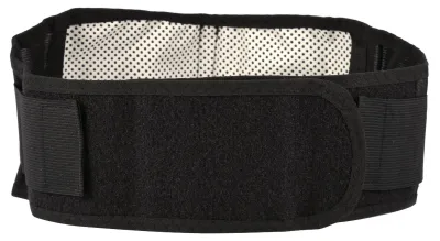 Image de Ceinture de soutien lombaire noire, avec aimants et technologie de chauffage par tourmaline