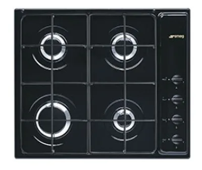 Produktbild von Smeg S64SN Einbau-Gaskochfeld, 60 cm, 4 Brenner, schwarz