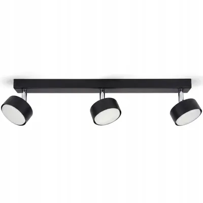 Productafbeelding van FKL DESIGN Plafondlamp met 3 lampen, zwart, kantelbaar, GX53, LED spot voor woonkamer, keuken, hal, slaapkamer, max. 25W (N430-BG3-S)
