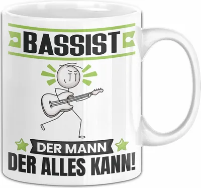 Produktbild von Bassist Tasse Geschenk für Bassist Der Mann Der Alles Kann Geschenkidee zum Geburtstag (Weiß)