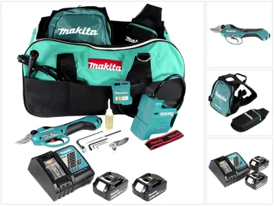 Obrázek produktu pro Makita DUP 361 RG akumulátorové nůžky na révu a větve 36 V (2x 18 V) + 2x akumulátor 6,0 Ah + nabíječka + taška