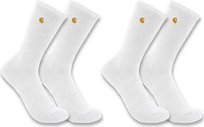 Produktbild von Carhartt Herren Socken Midweight Crew Sock 2 Pack | SC2252-M, Farbe:white, Größe:M