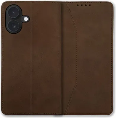 Produktbild von Bookstyle 'Premium' Schutzhülle Klapphülle Schutztasche Etui Cover für Apple iPhone 16 - Braun