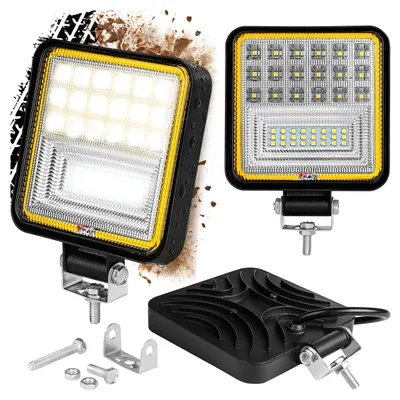 Produktbild von MasterLED Arbeitsscheinwerfer LED 126 W 8820 lm 10-60 V IP67 Warnlicht Orange