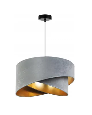 Produktbild von Hängelampe Pendellampe Lampenschirm aus Kunststoff Grau Esszimmerlampe, Wohnzimmer, Küchenlampe aus Serie N2355 (N2355-G)