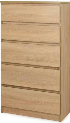 Produktbild von Schöne moderne Kommode mit 5 Schubladen Sideboard Anrichte Schrank: Sonoma