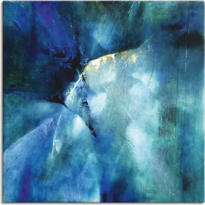 Produktbild von ARTland Leinwandbild Komposition in blau Größe: 30x30 cm