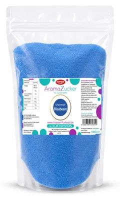 Produktbild von Aroma Zuckerwattezucker Blaubeere Geschmack AZO frei 1 kg Beutel