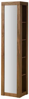 Immagine prodotto di MASSIVMOEBEL24 | Scaffale con specchio in legno di rovere 44x35x190 oliato - natur MONTREUX #61