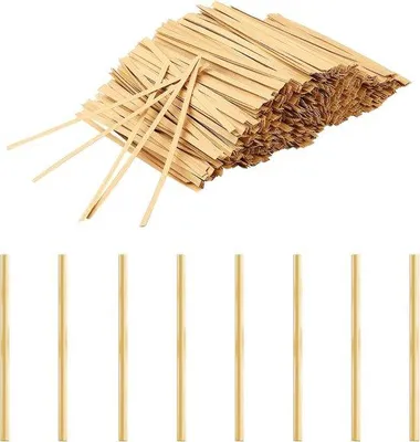 Image de Lot de 1 000 attaches en papier de 12 cm, réutilisables, pour snacks et bonbons (marron)