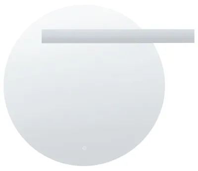 Produktbild von BELIANI LED Wandspiegel Silber Glas Rund 80x107 cm mit Touch-Sensor Antibeschlag Moderner Badspiegel Schlafzimmerspiegel für Schminktisch