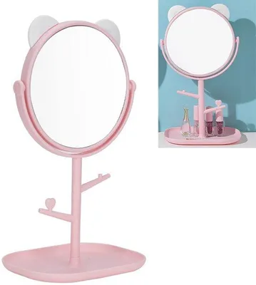Immagine prodotto di Specchio da trucco con contenitore integrato - Specchi regolabili
