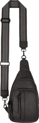 Produktbild von Brusttasche Umhängetasche Schultertasche Cross Body Bag Kunstleder Italy-Design GRAY