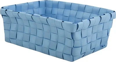 Produktbild von MSV Aufbewahrungskörbchen Aufbewahrungskorb Aufbewahrungsbox Organizer Badkorb 19x14x8 cm - Pastellblau