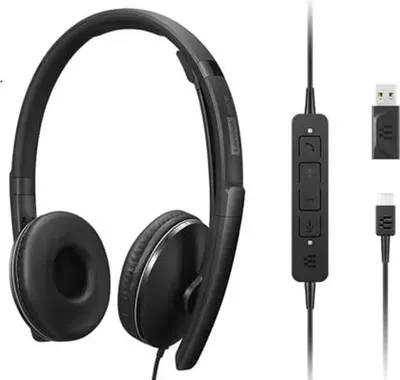 Produktbild von Lenovo 4XD1M39029, Kabelgebunden, 20 - 20000 Hz, 148 g, Kopfhörer, Schwarz