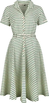 Produktbild von Banned Retro Mittellanges Kleid Damen Bella Anchor Ahead Dress beige/grün XXL
