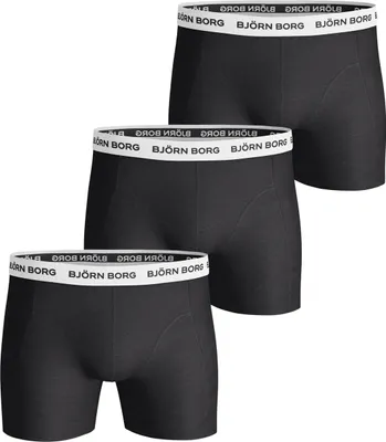 Immagine prodotto di Björn Borg 3-Pack Boxer a contrasto Zwart/Nero - Taglia XXL