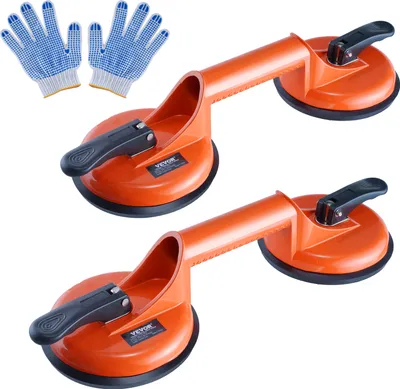 Produktbild von VEVOR Saugheber aus NBR Glasheber φ119mm Vakuumheber Belastbarkeit 85-150kg Glassauger Betriebstemperatur -20-60℃ Plattenheber Vakuum Saugnapf mit ergonomischem Alu-Griff