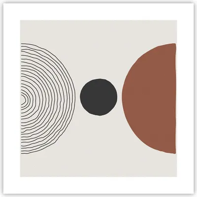 Produktbild von Poster - Poster ohne Rahmen - Figuren Formen Geometrie - 40x40 cm - Wand Bild - Wanddeko - Wandbilder - Kunstposter - Wandposter - Bilder - Kunstdruck - Wanddekoration - Wandbild - P2XAC40x40-4965