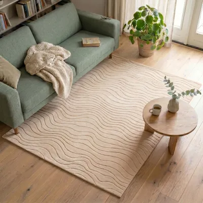 Image de Volero - Tapis moderne intérieur et extérieur - Charm Waves Beige - 200x290 cm