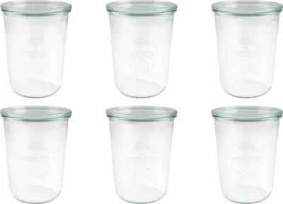 Produktbild von WECK 743- Sturzform-Glas mit Glasdeckel, 850 ml, klar, 12-teilig (1 Set)