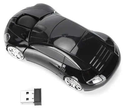 Produktbild von Laptop-Maus, Smart CarShaped, tragbar, 2,4 G, kabellos, mit USB-Empfänger für Büro, Computer, Tablet (schwarz)