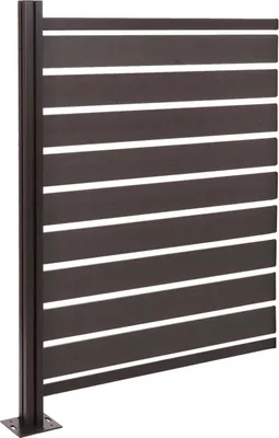 Produktbild von Alu Mülltonnen-Zaun MCW-K57, Erweiterungselement Mülltonnenverkleidung, Holzoptik erweiterbar 130x100x6cm  anthrazit