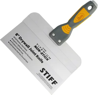 Produktbild von Clauss Spachtel 8" (20,3 cm) mit breiter Klinge in Profiqualität | Titanium Bonded Edelstahlklinge mit Antihaftbeschichtung | rutschfester, ergonomischer Griff | ideal als Flächenspachtel | 18739