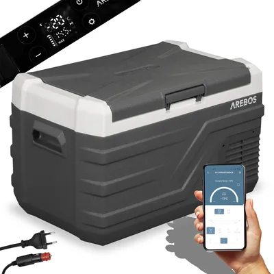 Productafbeelding van AREBOS 26L compressor koelbox | tot -20°C | 12/24V & 230V met app