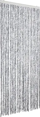 Produktbild von vidaXL Fliegenvorhang Weiß und Grau 100x200 cm Chenille