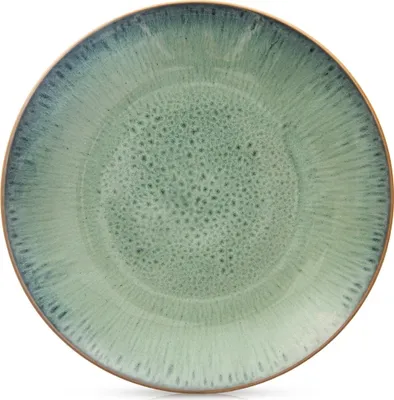 Obrázek produktu pro Velký plochý talíř na večeři, keramika, zelený, 27 cm