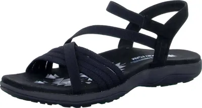Obrázok produktu pre Skechers REGGAE SLIM - SUMMER HEAT sandále strečového strihu dámske sandále čierne, veľkosť topánok:39 EU