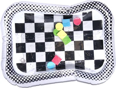 Produktbild von Wasser aufblasbare Matte kontrastierenden schwarzen und weißen Schachbrett 65 cm x 50 cm