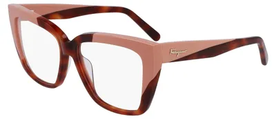 Zdjęcie produktu dla Salvatore Ferragamo SF2939, model SF2939, kolor 218 (jasny brąz z odcieniami beżu), okulary damskie, oprawka wykonana z octanu