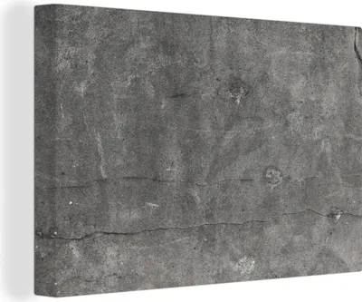 Produktbild von OneMillionCanvasses® - Leinwandbilder - 140x90 cm, Beton - Wand - Zement, Wandbilder Kunstdruck Wanddekoration - Foto auf Leinwand - Gemälde auf Holzrahmen
