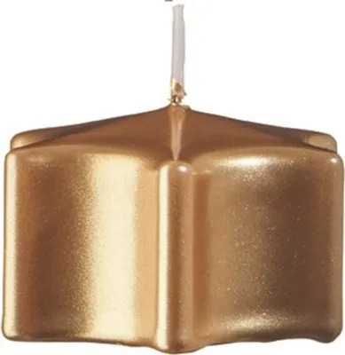 Produktbild von Stimmungsvolles Kerzenlicht Kerzen Sternkerzen Gold 3,5 x 6 cm (16 Stück)